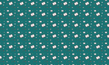 Farklı aksesuarlara sahip renkli arkaplan