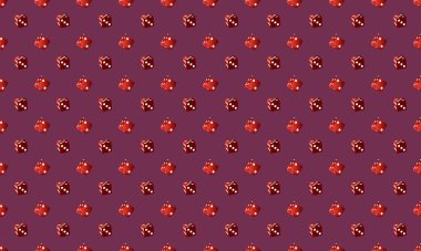 Farklı aksesuarlara sahip renkli arkaplan