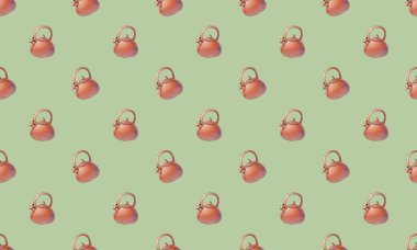 Farklı aksesuarlara sahip renkli arkaplan