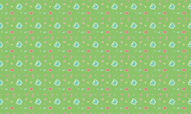 Farklı aksesuarlara sahip renkli arkaplan