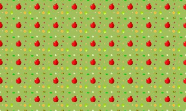 Farklı aksesuarlara sahip renkli arkaplan