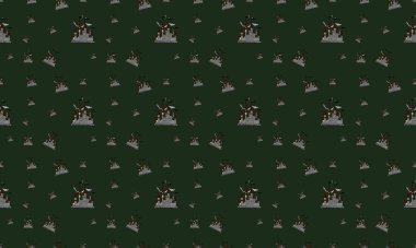 Farklı aksesuarlara sahip renkli arkaplan