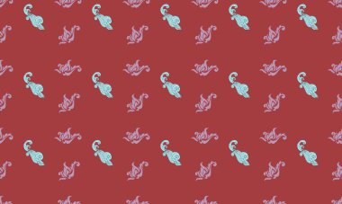 Farklı aksesuarlara sahip renkli arkaplan