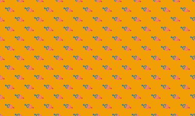 Farklı aksesuarlara sahip renkli arkaplan