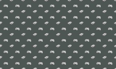 Farklı aksesuarlara sahip renkli arkaplan