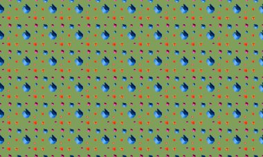 Farklı aksesuarlara sahip renkli arkaplan