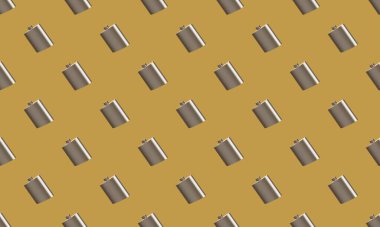 Farklı aksesuarlara sahip renkli arkaplan