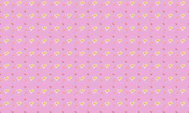 Farklı aksesuarlara sahip renkli arkaplan