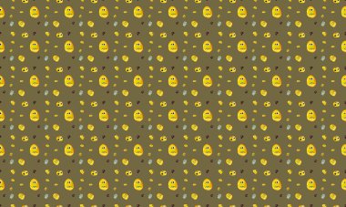 Farklı aksesuarlara sahip renkli arkaplan