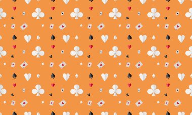 Farklı aksesuarlara sahip renkli arkaplan