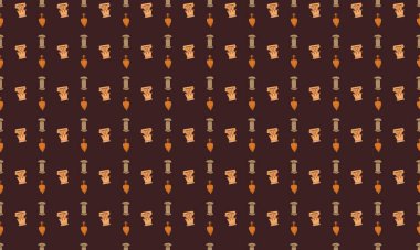 Farklı aksesuarlara sahip renkli arkaplan