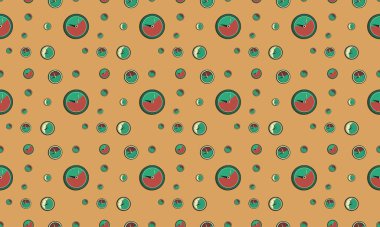 Farklı aksesuarlara sahip renkli arkaplan