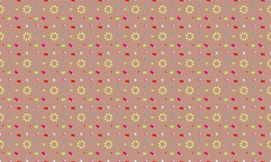 Farklı aksesuarlara sahip renkli arkaplan