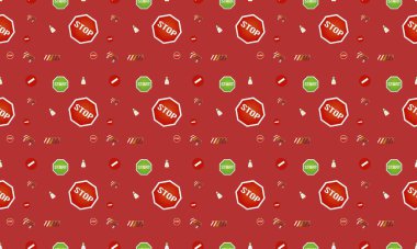 Farklı aksesuarlara sahip renkli arkaplan