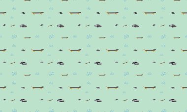 Farklı aksesuarlara sahip renkli arkaplan