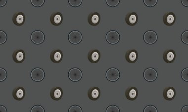 Farklı aksesuarlara sahip renkli arkaplan