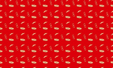 Farklı aksesuarlara sahip renkli arkaplan