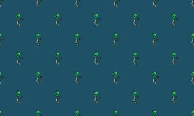 Farklı aksesuarlara sahip renkli arkaplan