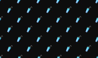 Farklı aksesuarlara sahip renkli arkaplan