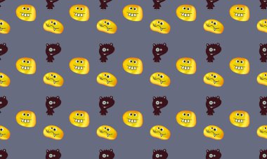 Farklı aksesuarlara sahip renkli arkaplan