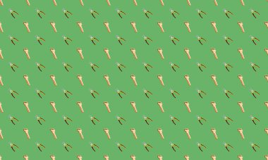 Farklı aksesuarlara sahip renkli arkaplan