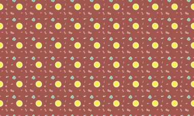 Farklı aksesuarlara sahip renkli arkaplan