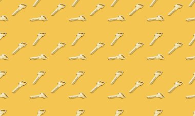 Farklı aksesuarlara sahip renkli arkaplan