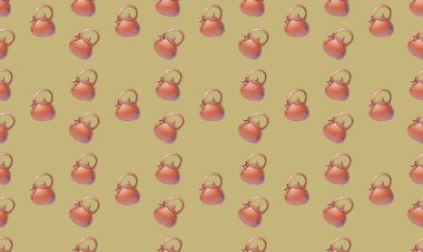 Farklı aksesuarlara sahip renkli arkaplan