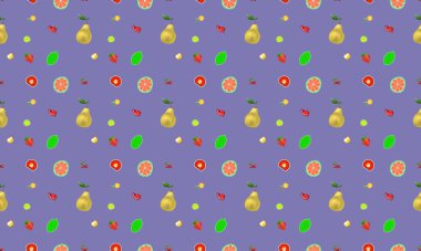 Farklı aksesuarlara sahip renkli arkaplan