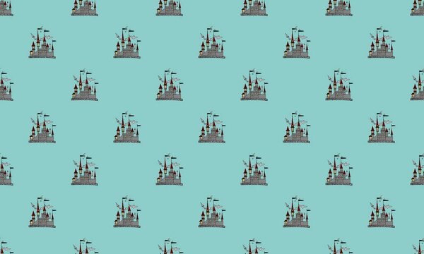 Цветной фон с различными аксессуарами