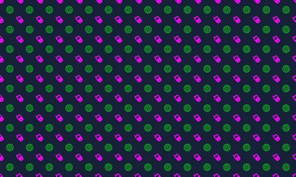 Farklı aksesuarlara sahip renkli arkaplan