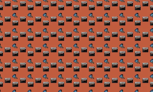 Farklı aksesuarlara sahip renkli arkaplan