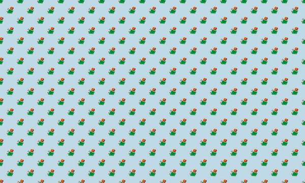 Colored background with different accessories