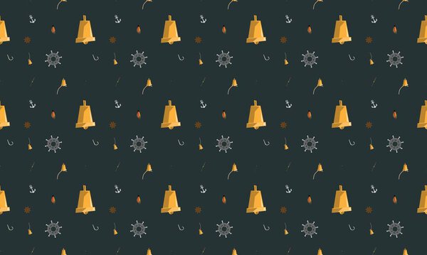 Colored background with different accessories