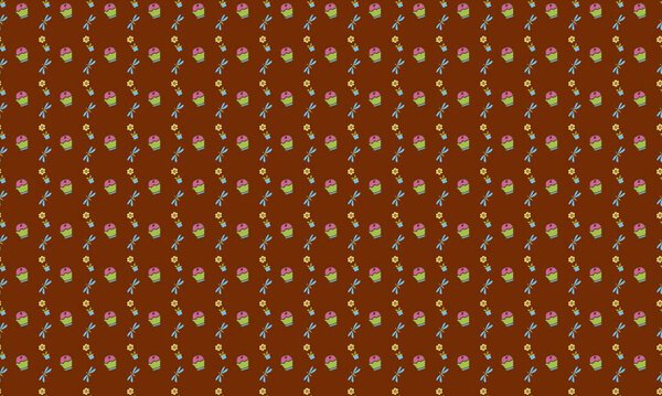 Цветной фон с различными аксессуарами