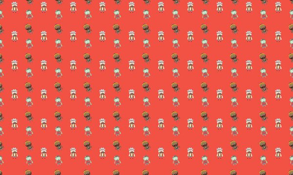 Цветной фон с различными аксессуарами