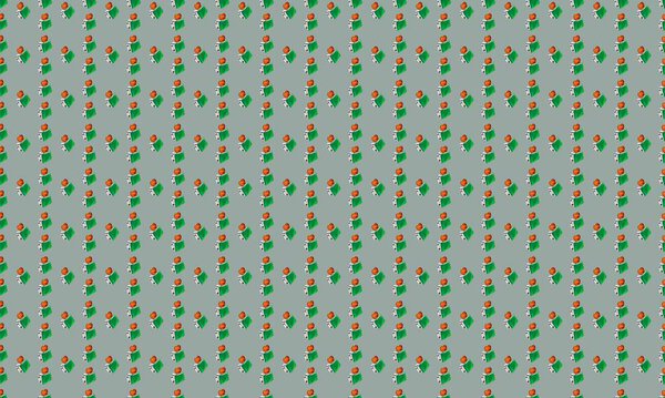 Colored background with different accessories