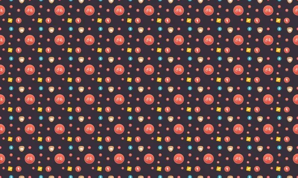 Farklı aksesuarlara sahip renkli arkaplan