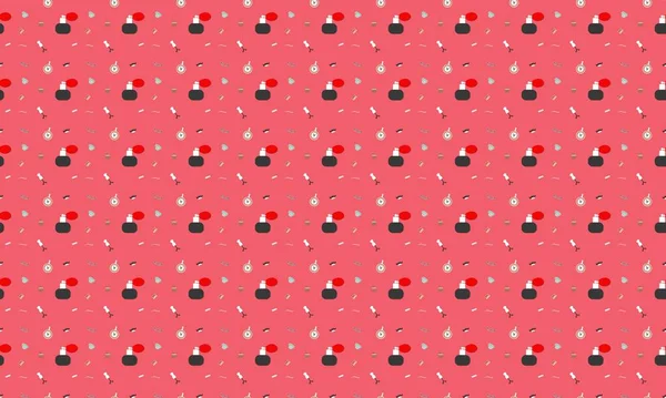 Farklı aksesuarlara sahip renkli arkaplan