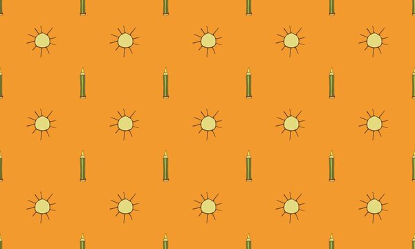 Colored background with different accessories