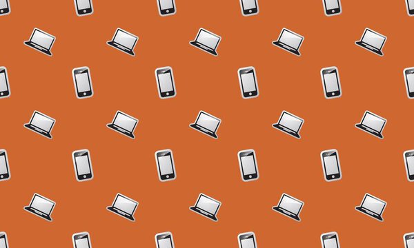 Colored background with different accessories