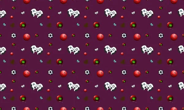 Farklı aksesuarlara sahip renkli arkaplan