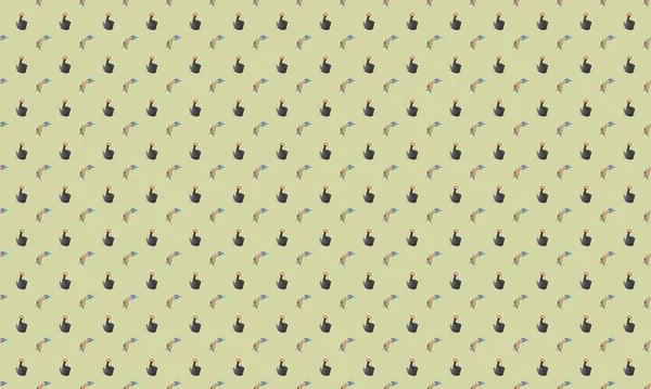 Farklı aksesuarlara sahip renkli arkaplan