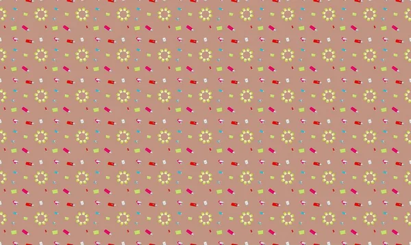 Farklı aksesuarlara sahip renkli arkaplan