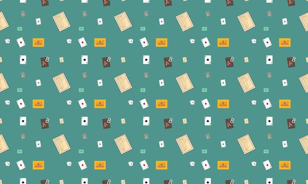 Colored background with different accessories