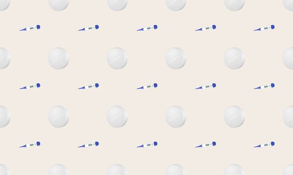 Colored background with different accessories