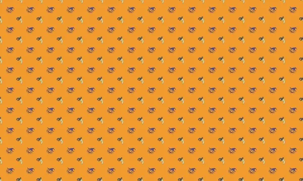 Farklı aksesuarlara sahip renkli arkaplan