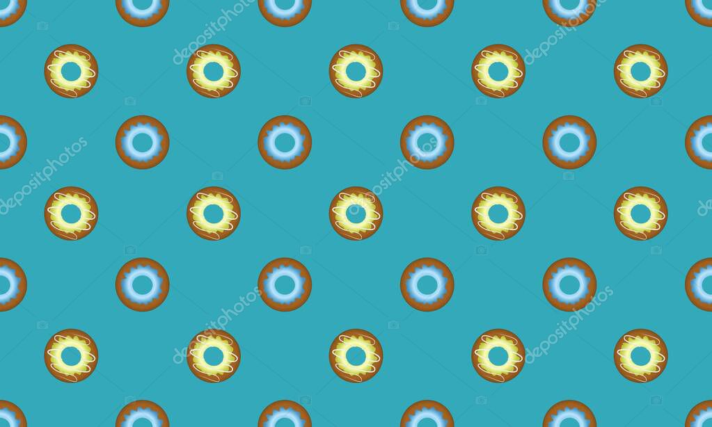 Colored background with different accessories