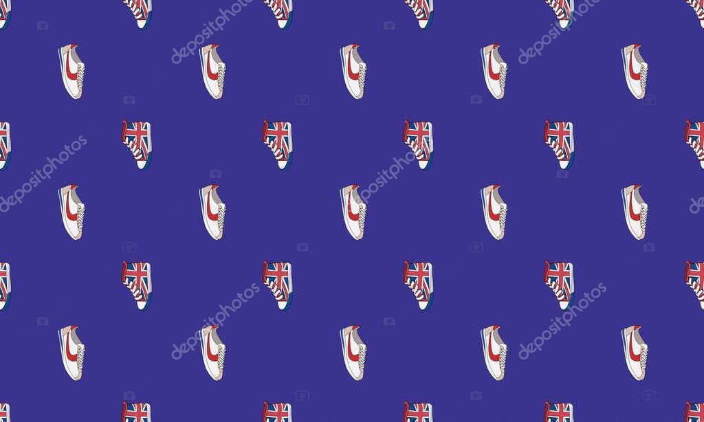 Colored background with different accessories
