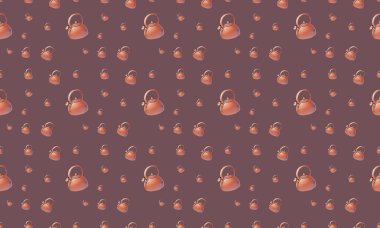 Farklı aksesuarlara sahip renkli arkaplan